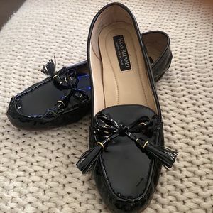 Isaac Mizrahi Black Patent Loafers